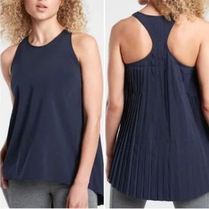 Athleta Tank Top Womens XS Sojourn Pleated Back Shirt